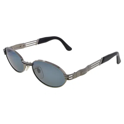 Pre-owned De Rigo Lozza Oval Vintage Sunglasses 80s In Gray