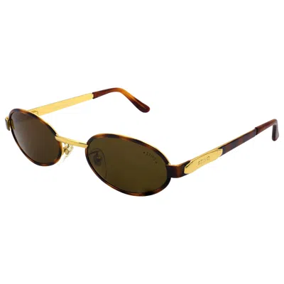 Pre-owned De Rigo Oval Vintage Sunglasses By Sting, Italy In Brown