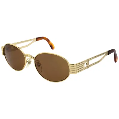 Pre-owned De Rigo Prince Egon Von Furstenberg Vintage Sunglasses, Italy 80s In Brown