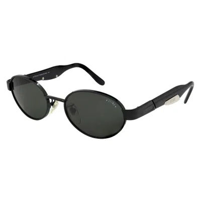 Pre-owned De Rigo Sting Oval Sunglasses, Italy In Black