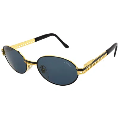 Pre-owned De Rigo Sting Oval Sunglasses Vintage, Italy 1990s In Black