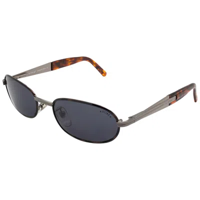 Pre-owned De Rigo Sting Oval Vintage Sunglasses, Italy 90s In Gray