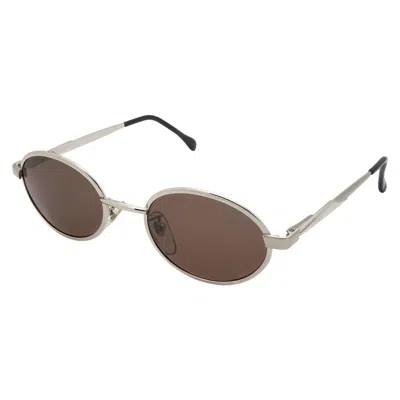 Pre-owned De Rigo Sting Oval Vintage Sunglasses Spring Hinges In Gray