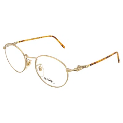 Pre-owned De Rigo Sting Steampunk Glasses Frame With Spring Hinges, Italy 90s In Sand