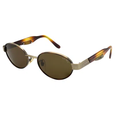 Pre-owned De Rigo Sunglasses Oval By Sting, Italy 1990s In Brown