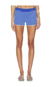 Dé Rococo Boucle Micro Mini Shorts In Blue