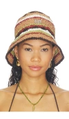 Dé Rococo Crochet Bucket Hat In Multi