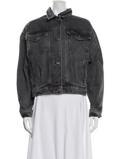 Pre-owned Dé Rococo Denim Jacket W/ Tags In Gray
