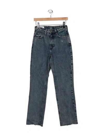 Pre-owned Dé Rococo High-rise Straight Leg Jeans In Blue