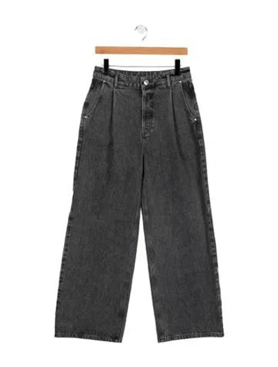 Pre-owned Dé Rococo High-rise Wide Leg Jeans In Black