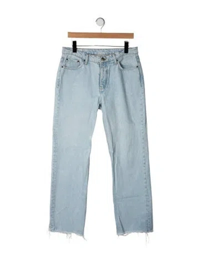 Pre-owned Dé Rococo Mid-rise Straight Leg Jeans In Blue