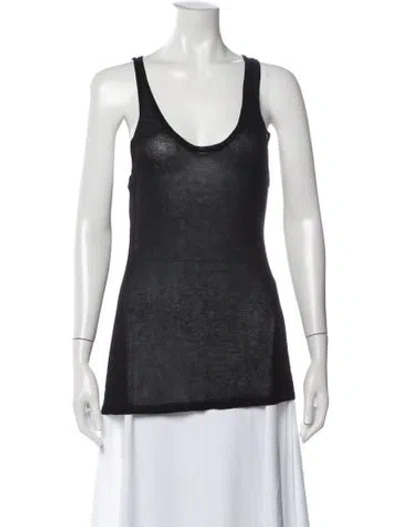 Pre-owned Dé Rococo Scoop Neck Sleeveless Top W/ Tags In Black
