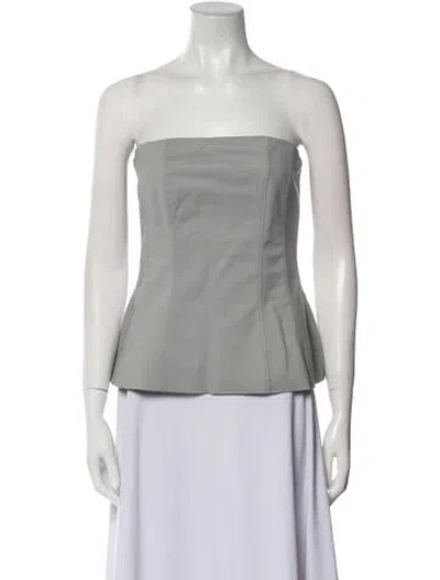 Pre-owned Dé Rococo Strapless Top In Gray