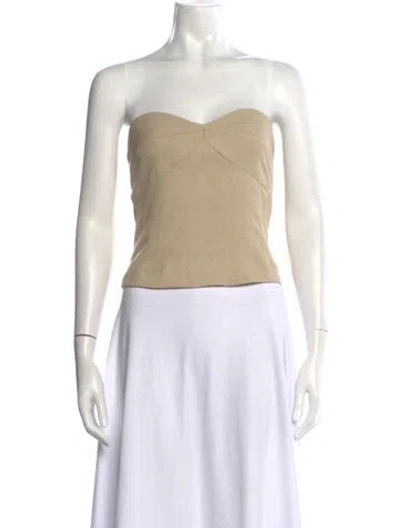 Pre-owned Dé Rococo Strapless Top In Neutrals