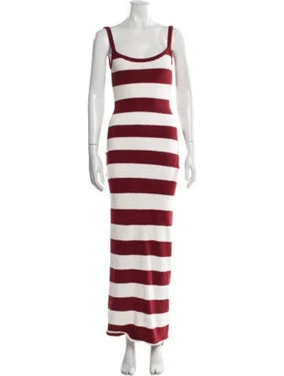 Pre-owned Dé Rococo Striped Long Dress In Multicolor