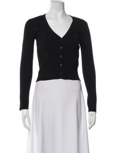 Pre-owned Dé Rococo V-neck Sweater In Black