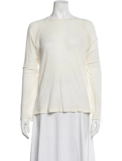 Pre-owned Dé Rococo Wool Crew Neck Sweater In Neutrals