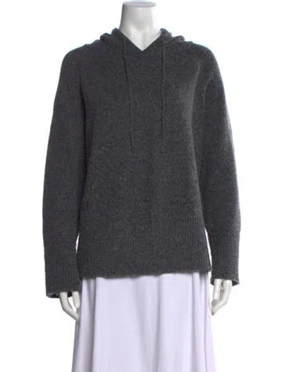 Pre-owned Dé Rococo Wool V-neck Sweater In Gray