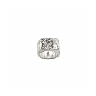 De Roms Women's The Apex Molten Signet Statement Ring - Recycled Silver