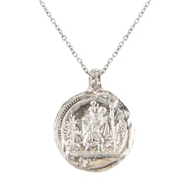 De Roms Women's The Guardian's St Christopher Necklace - Silver