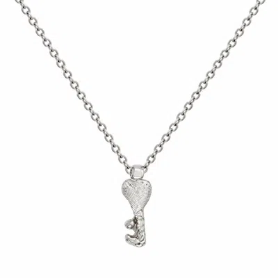 De Roms Women's The Promise Molten Small Key Necklace - Silver