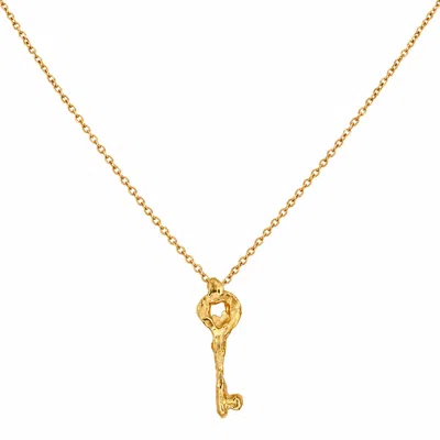 De Roms Women's The Unfolding Molten Large Key Necklace - Gold Vermeil