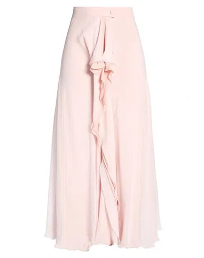 De Santis By Martin Alvarez Woman Maxi Skirt Light Pink Size 10 Silk