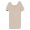 De Santis Draped-detail T-shirt In Neutral