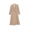De Santis Peak-lapel Double-breasted Coat In Neutrals