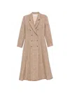 De Santis Peak-lapel Double-breasted Coat In Brown