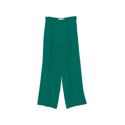 De Santis Pleated Trousers In Green