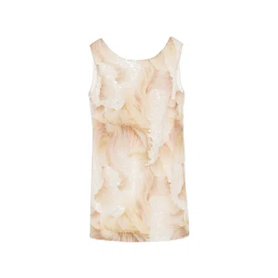 De Santis Sequin Mini Dress In White