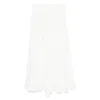 De Santis Draped Midi Skirt In White