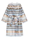 De Santis Striped Coat In Gold