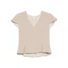 De Santis V-neck Top In Beige