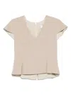 De Santis V-neck Top In 中性色