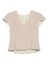 De Santis V-neck Top In Neutrals