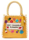 De Siena Bead-embellished Woven Top Handle Bag