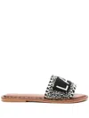 De Siena Black Slip-on Flats