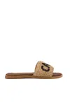 De Siena Capri Low Sandals In Natural-black In Natural Black