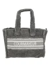 De Siena Courmayeur Eco Fur Shopping Bag In Gray