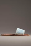 De Siena Destination Beaded Slide Sandals In Blue