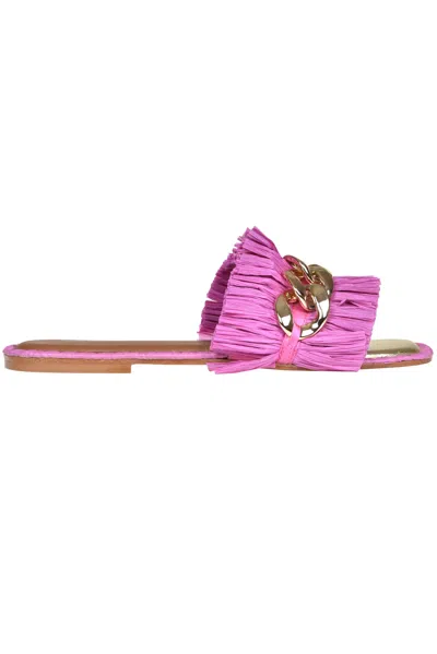 De Siena Donata Raffia Slides