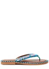 De Siena Resort Beaded Leather Flip Flops