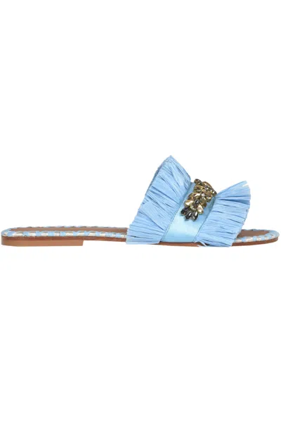 De Siena Semira Raffia Slided In Blue