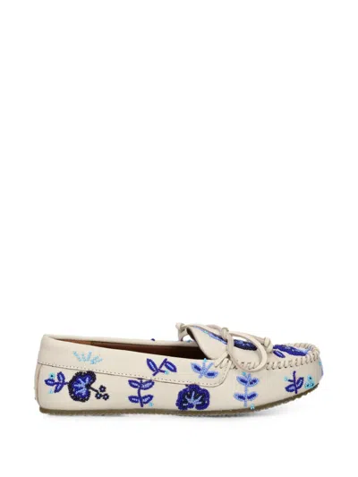 De Siena Shoes Arianna Bead-embellished Floral Loafers In Multi
