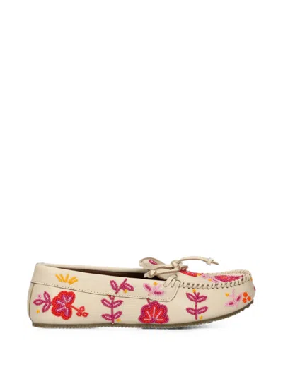 De Siena Shoes Arianna Bead-embellished Leather Loafers In Multi