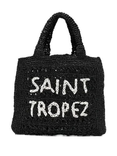 De Siena Shoes Jute Bag In Black
