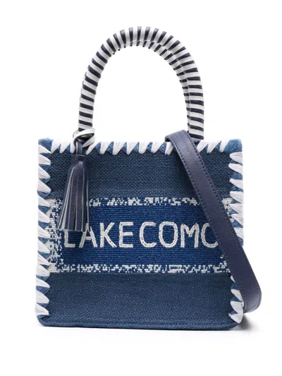 De Siena Shoes Lake Como Beads Small Tote Bag In Blue