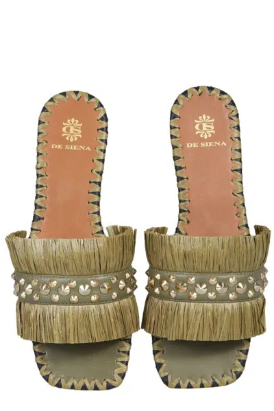 De Siena Patrician Sandals In Green